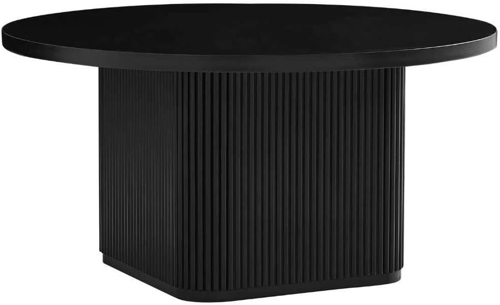 Kate Black Round Column Coffee Table