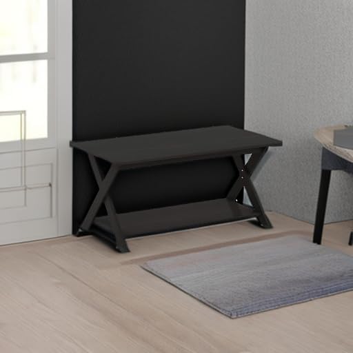Furinno Modern Simplistic Criss-Crossed Coffee Table, White