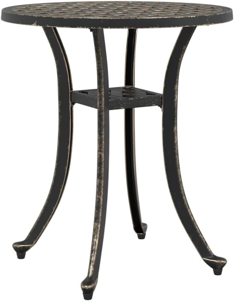 Bronze Aluminum Round Garden Table 48×53 cm
