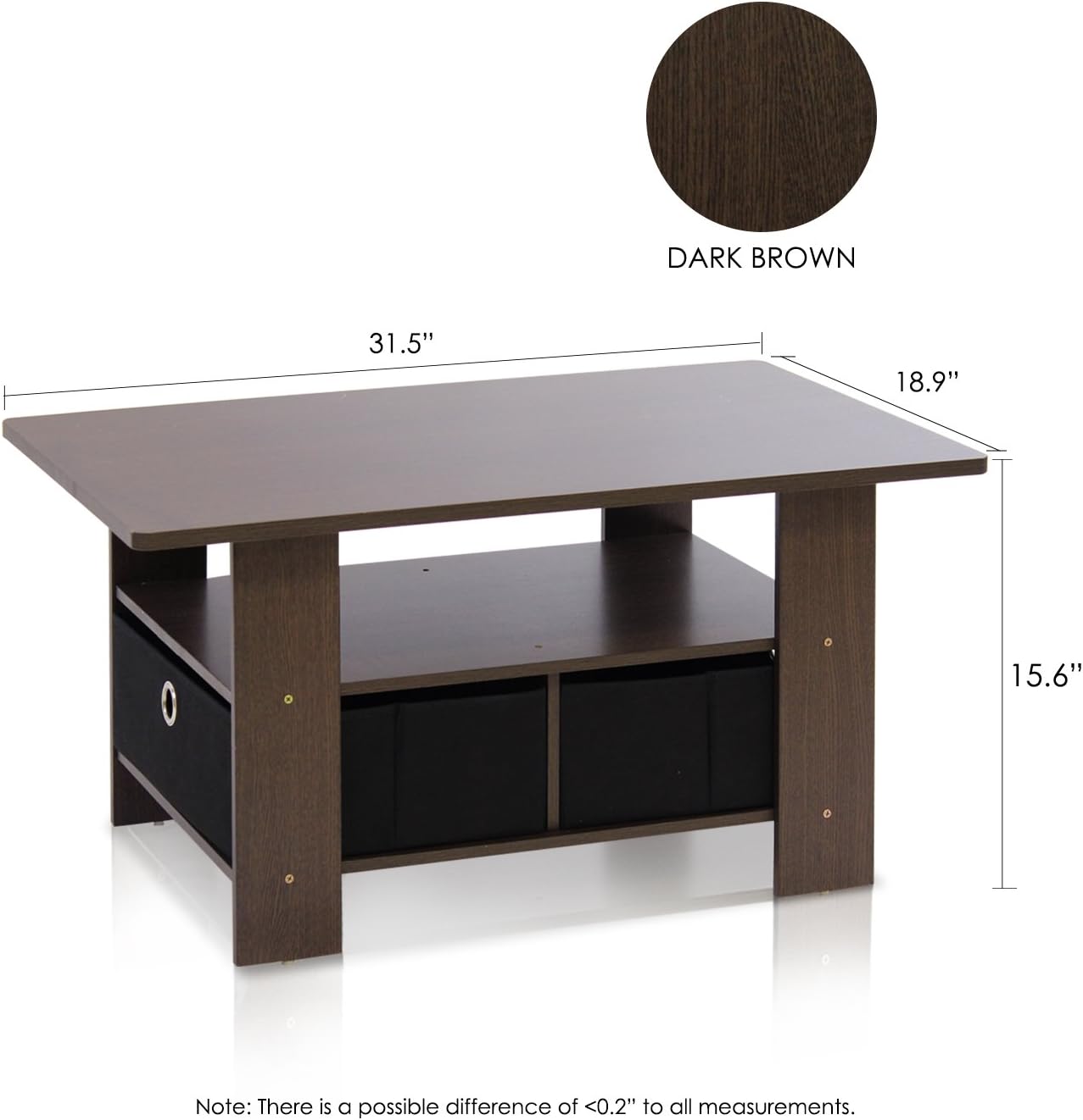 Furinno Andrey Coffee Table Grey/Black