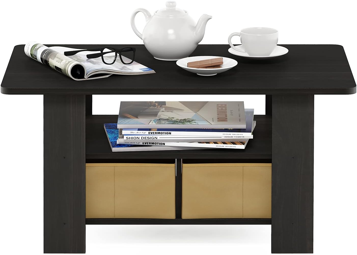 Furinno Andrey Coffee Table Grey/Black