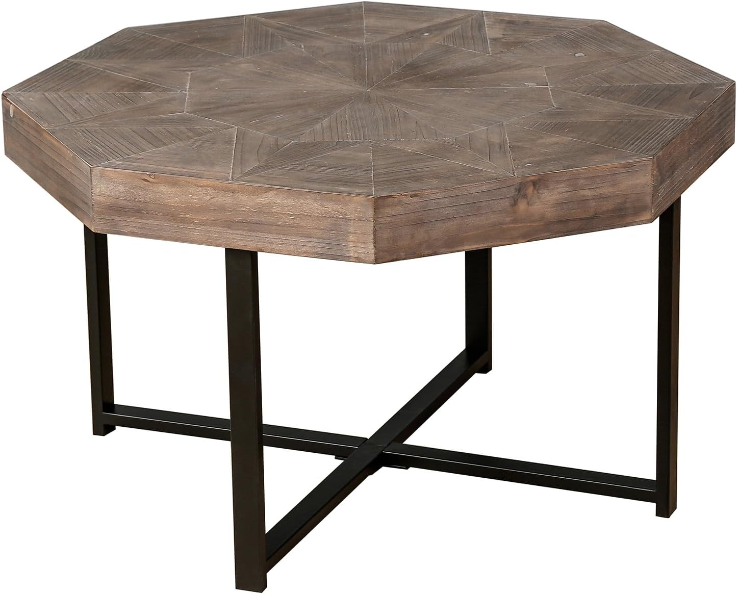 QVK Octagon Wooden Coffee Table 30in