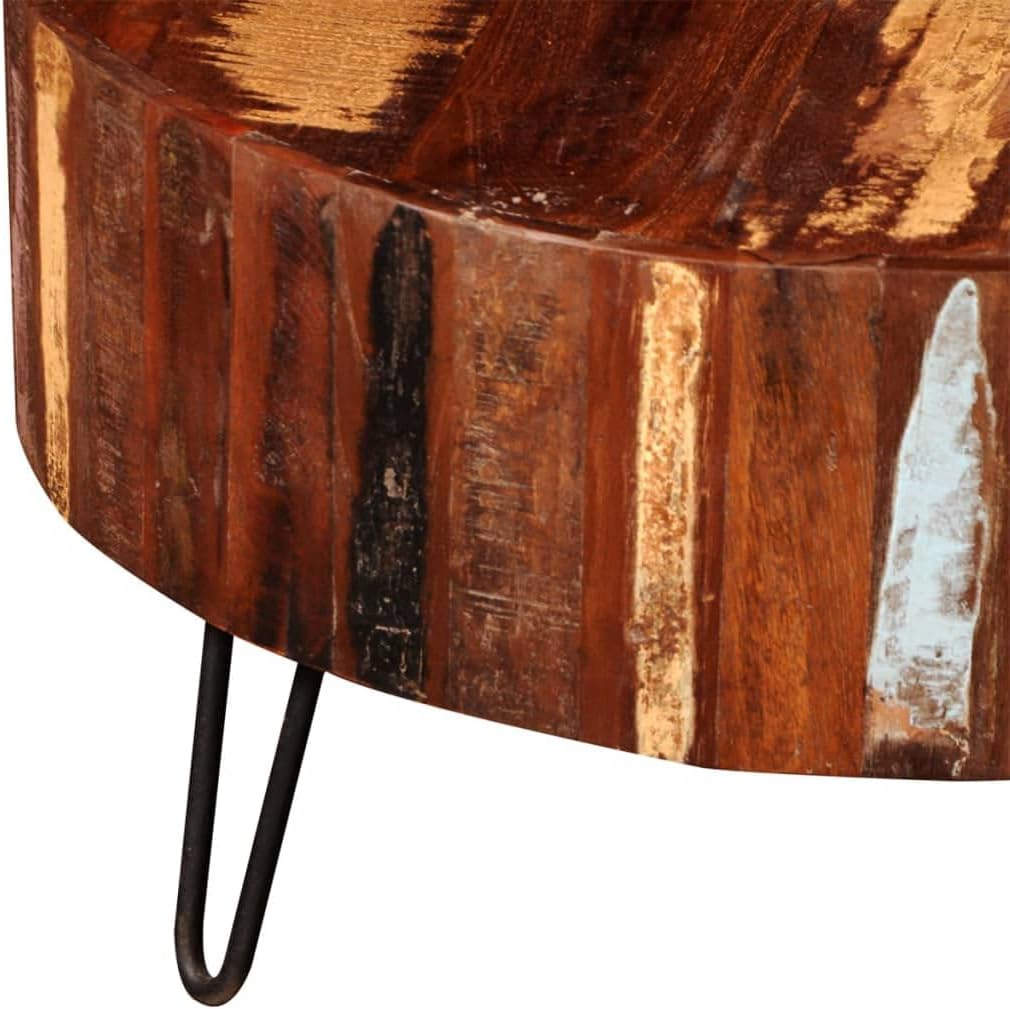 vidaXL Round Reclaimed Wood Coffee Table