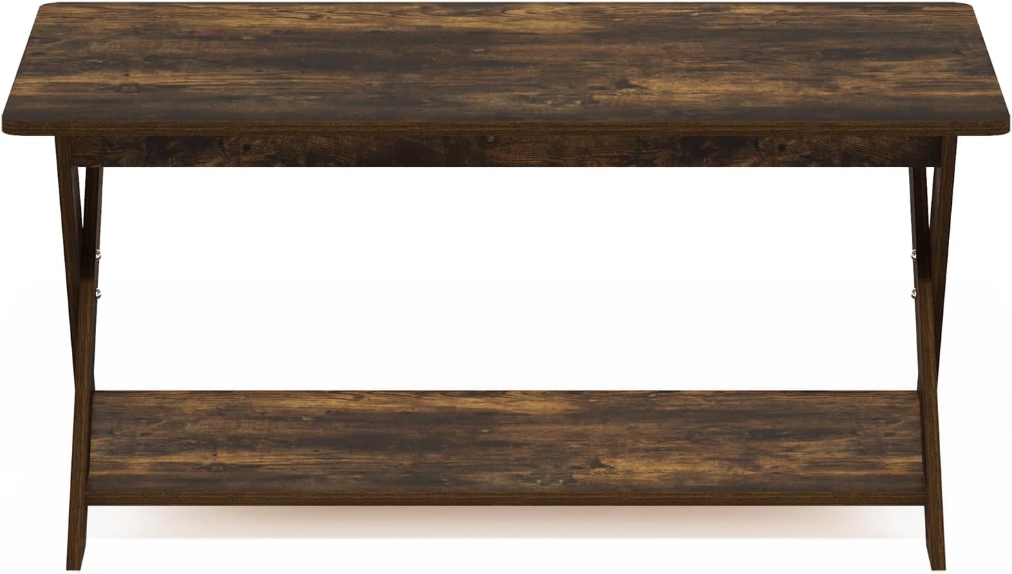 Furinno Modern Simplistic Criss-Crossed Coffee Table, White