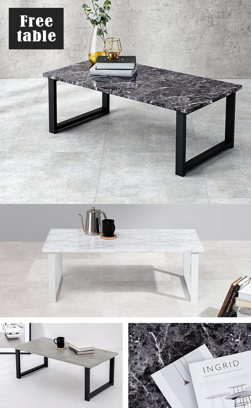 Hagihara LT-4394MWH Low Table 90×45×32 cm White
