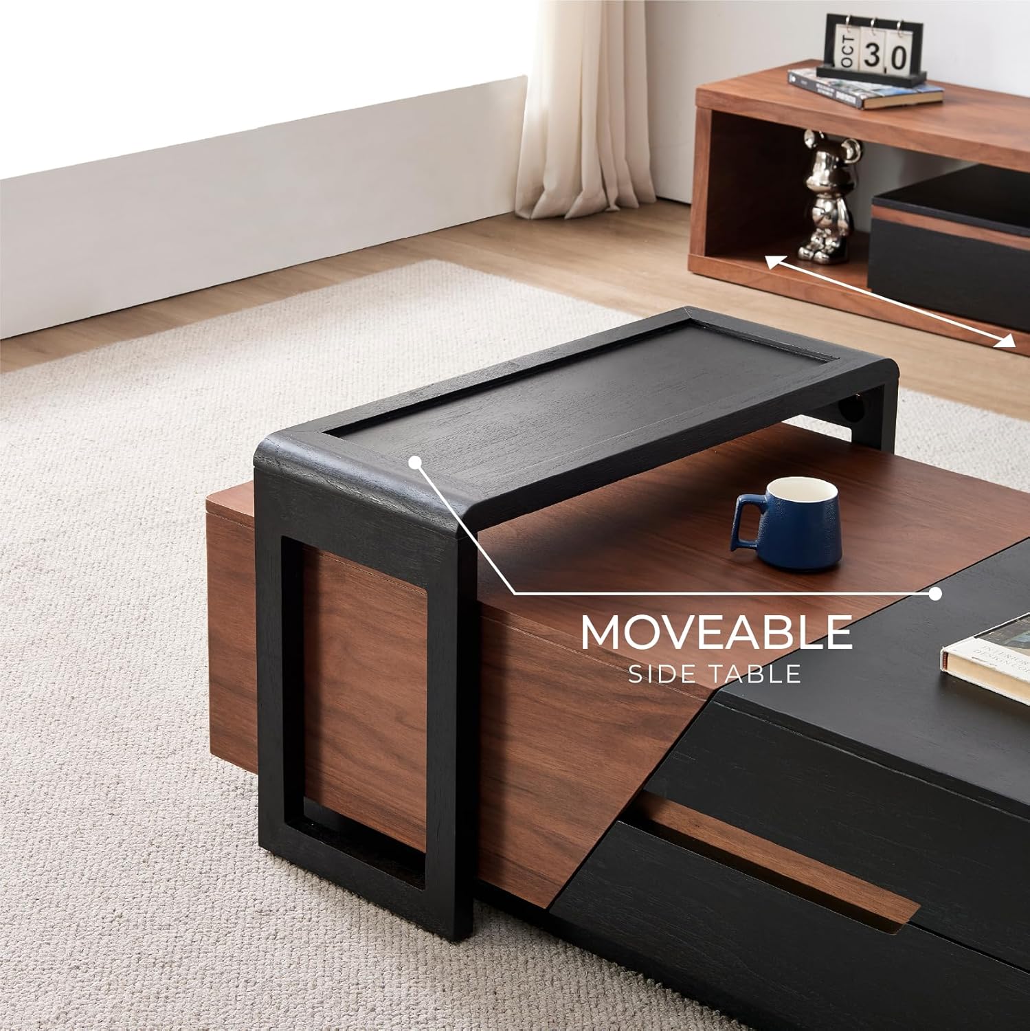 Marco White Coffee Table with Storage 130cm