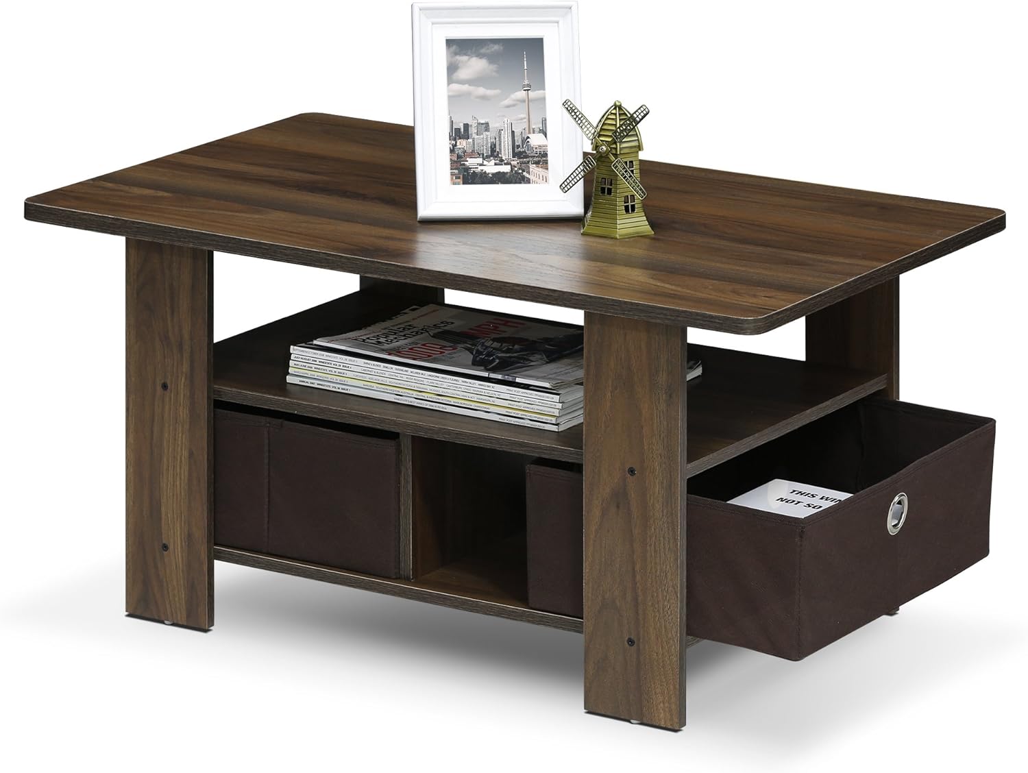 Furinno Andrey Coffee Table, White/Black