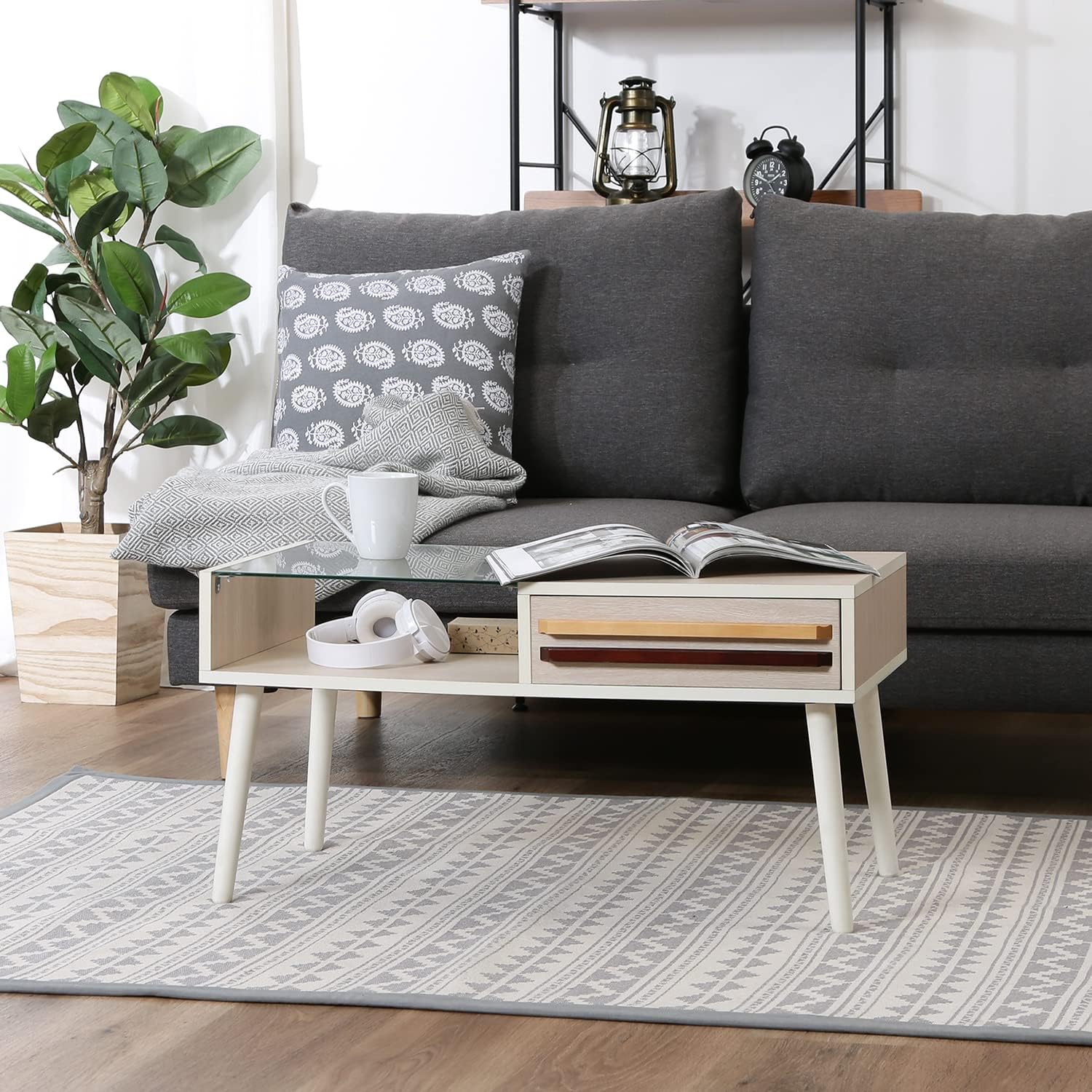 Fuji trade living room table Oslo HH-8040PG WHW 10033