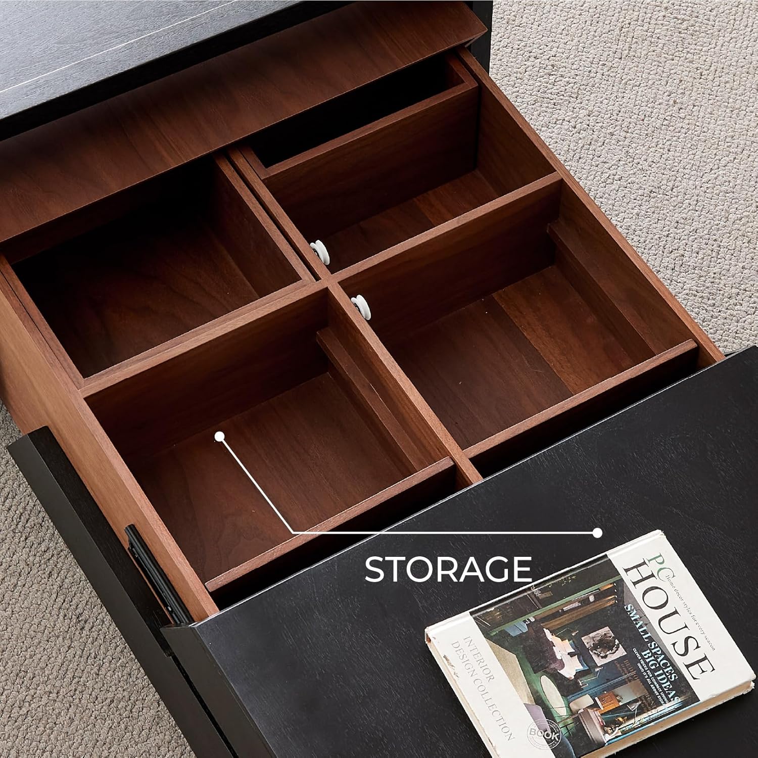 Marco White Coffee Table with Storage 130cm