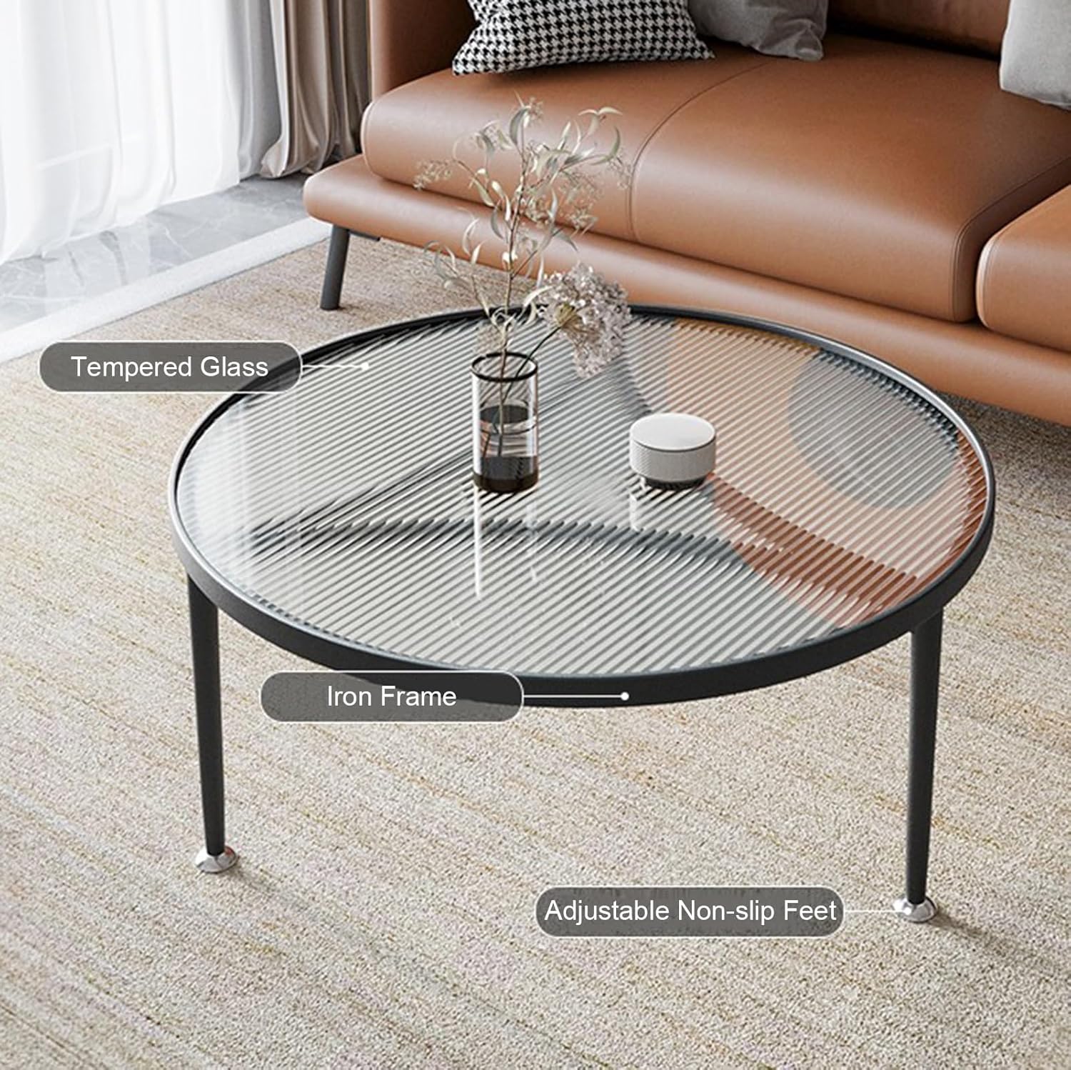 Minimalist Round Coffee Table 60x60x45cm